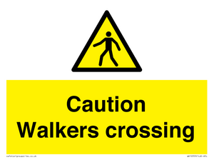 Caution walkers crossing